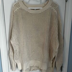 BP Cream Open-Knit Sweater